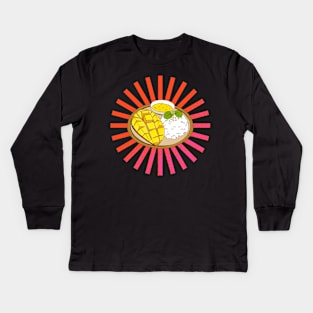 Mango sticky rice with sunshine Kids Long Sleeve T-Shirt